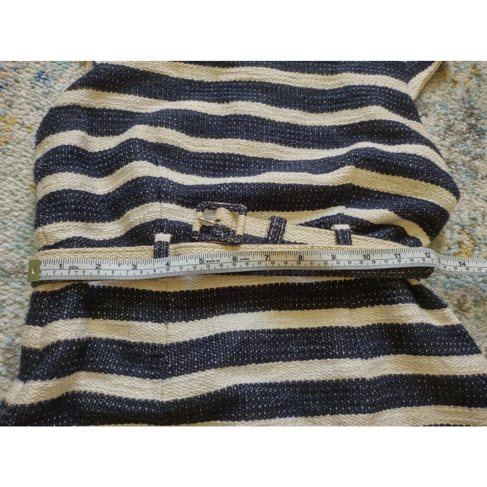 Banana Republic Black & White Wool Bucle' Striped Dress - Picture 3 of 8